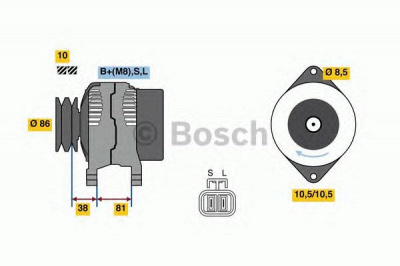 BOSCH 0986080740 -  Генератор