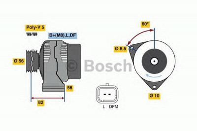 BOSCH 0986080780 -  Генератор