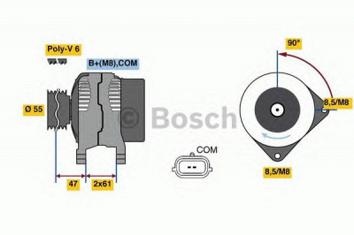 BOSCH 0986080800 -  Генератор
