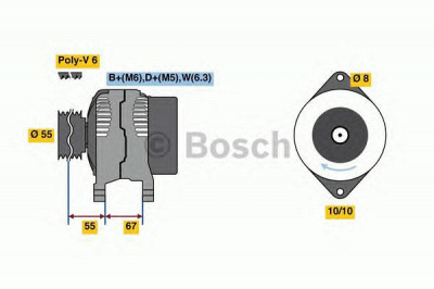BOSCH 0986080900 -  Генератор