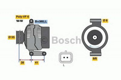 BOSCH 0986080930 -  Генератор