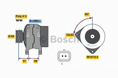 BOSCH 0986080960 -  Генератор