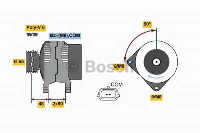 BOSCH 0986080990 -  Генератор