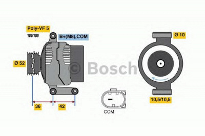 BOSCH 0986081040 -  Генератор