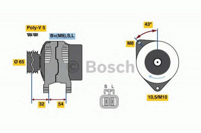 BOSCH 0986081050 -  Генератор