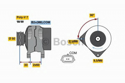 BOSCH 0986081100 -  Генератор