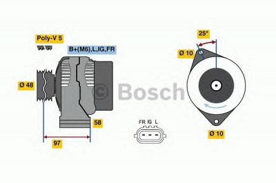BOSCH 0986081210 -  Генератор