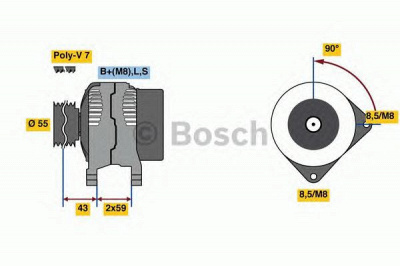 BOSCH 0986081220 -  Генератор