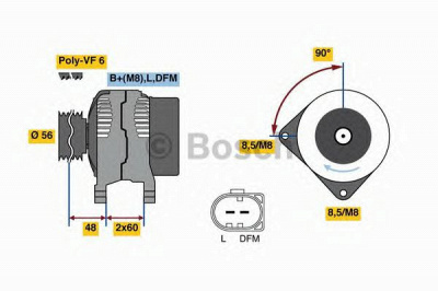 BOSCH 0986081230 -  Генератор