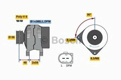 BOSCH 0986081320 -  Генератор