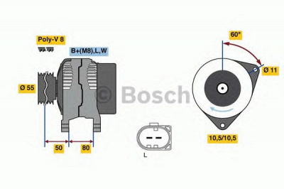 BOSCH 0986081360 -  Генератор