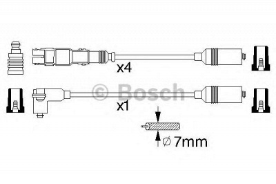 BOSCH 0986356304 -  Комплект проводов зажигания