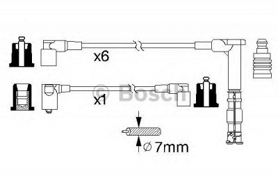 BOSCH 0986356314 -  Комплект проводов зажигания