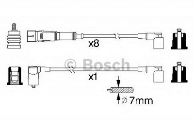 BOSCH 0986356330 -  Комплект проводов зажигания