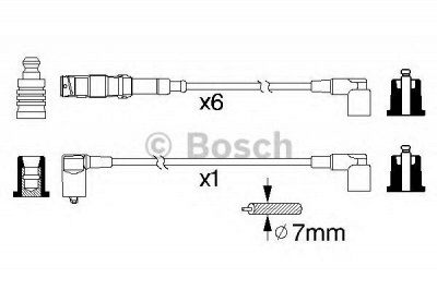 BOSCH 0986356332 -  Комплект проводов зажигания