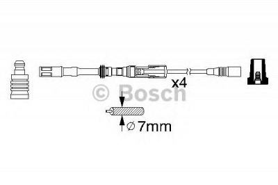 BOSCH 0986356337 -  Комплект проводов зажигания