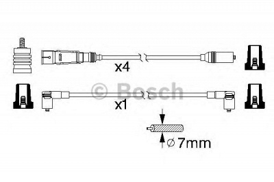 BOSCH 0986356338 -  Комплект проводов зажигания