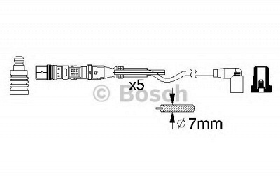 BOSCH 0986356349 -  Комплект проводов зажигания
