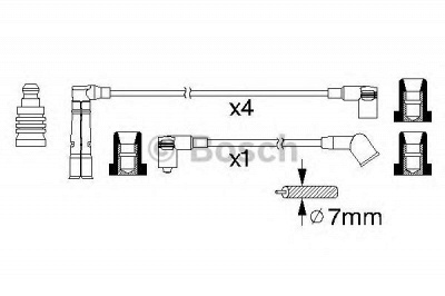BOSCH 0986356354 -  Комплект проводов зажигания