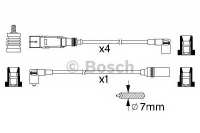 BOSCH 0986356355 -  Комплект проводов зажигания