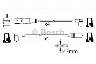 BOSCH 0986356358 -  Комплект проводов зажигания