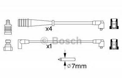 BOSCH 0986356704 -  Комплект проводов зажигания