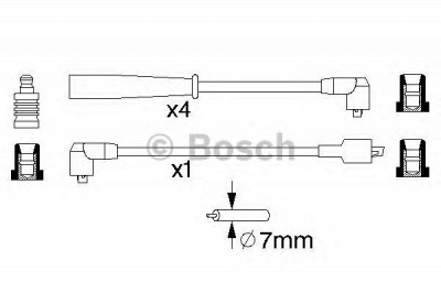 BOSCH 0986356706 -  Комплект проводов зажигания