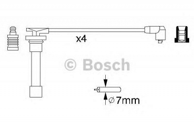 BOSCH 0986356721 -  Комплект проводов зажигания