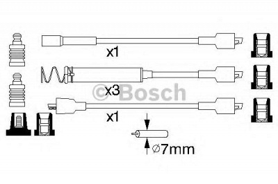 BOSCH 0986356722 -  Комплект проводов зажигания