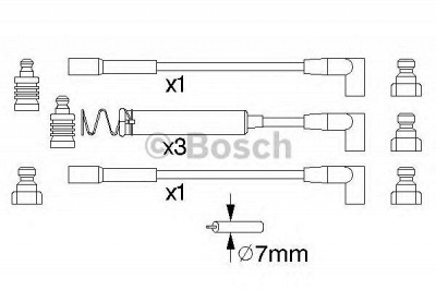 BOSCH 0986356723 -  Комплект проводов зажигания