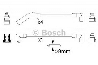 BOSCH 0986356724 -  Комплект проводов зажигания