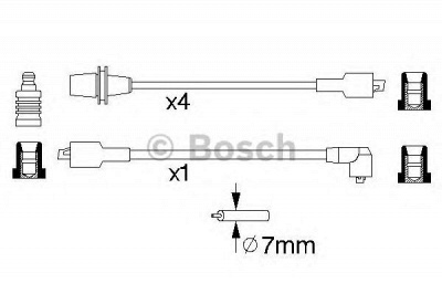 BOSCH 0986356725 -  Комплект проводов зажигания