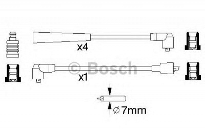 BOSCH 0986356734 -  Комплект проводов зажигания