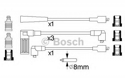 BOSCH 0986356737 -  Комплект проводов зажигания