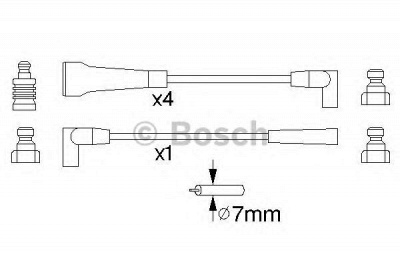 BOSCH 0986356743 -  Комплект проводов зажигания