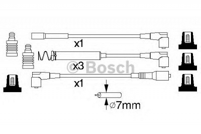 BOSCH 0986356747 -  Комплект проводов зажигания