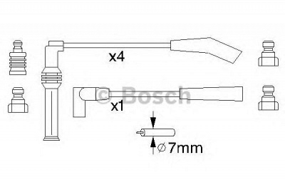 BOSCH 0986356751 -  Комплект проводов зажигания