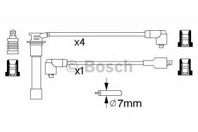 BOSCH 0986356760 -  Комплект проводов зажигания
