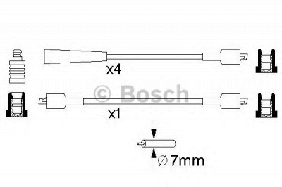BOSCH 0986356768 -  Комплект проводов зажигания