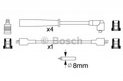 BOSCH 0986356774 -  Комплект проводов зажигания
