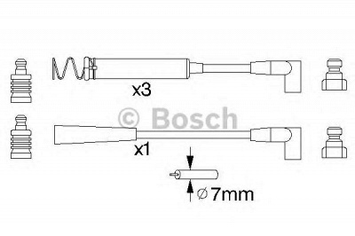 BOSCH 0986356779 -  Комплект проводов зажигания