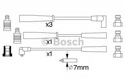 BOSCH 0986356781 -  Комплект проводов зажигания