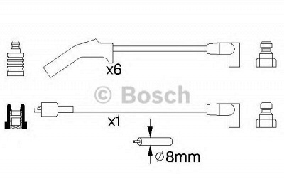 BOSCH 0986356783 -  Комплект проводов зажигания