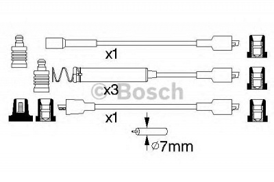 BOSCH 0986356800 -  Комплект проводов зажигания