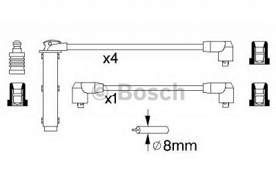 BOSCH 0986356802 -  Комплект проводов зажигания