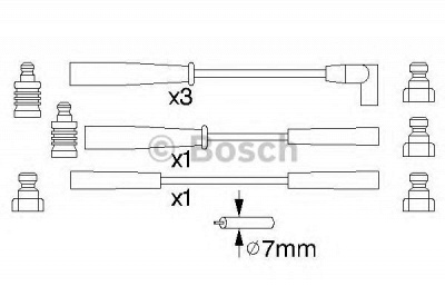 BOSCH 0986356803 -  Комплект проводов зажигания
