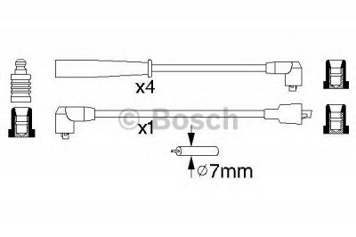 BOSCH 0986356807 -  Комплект проводов зажигания