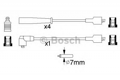 BOSCH 0986356815 -  Комплект проводов зажигания