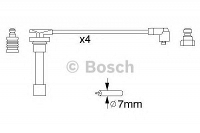 BOSCH 0986356821 -  Комплект проводов зажигания