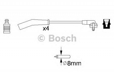 BOSCH 0986356829 -  Комплект проводов зажигания